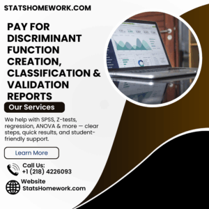 Pay for Discriminant Function Creation, Classification & Validation Reports