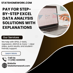 Pay for Step-by-Step Excel Data Analysis Solutions With Explanations