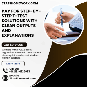 Pay for Step-by-Step T-Test Solutions With Clean Outputs and Explanations