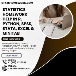 Statistics Homework Help in R, Python, SPSS, STATA, Excel & Minitab